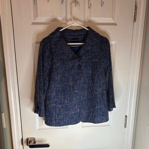 Dana Buchman Textured Navy Blazer